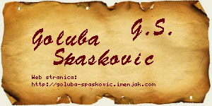 Goluba Spasković vizit kartica